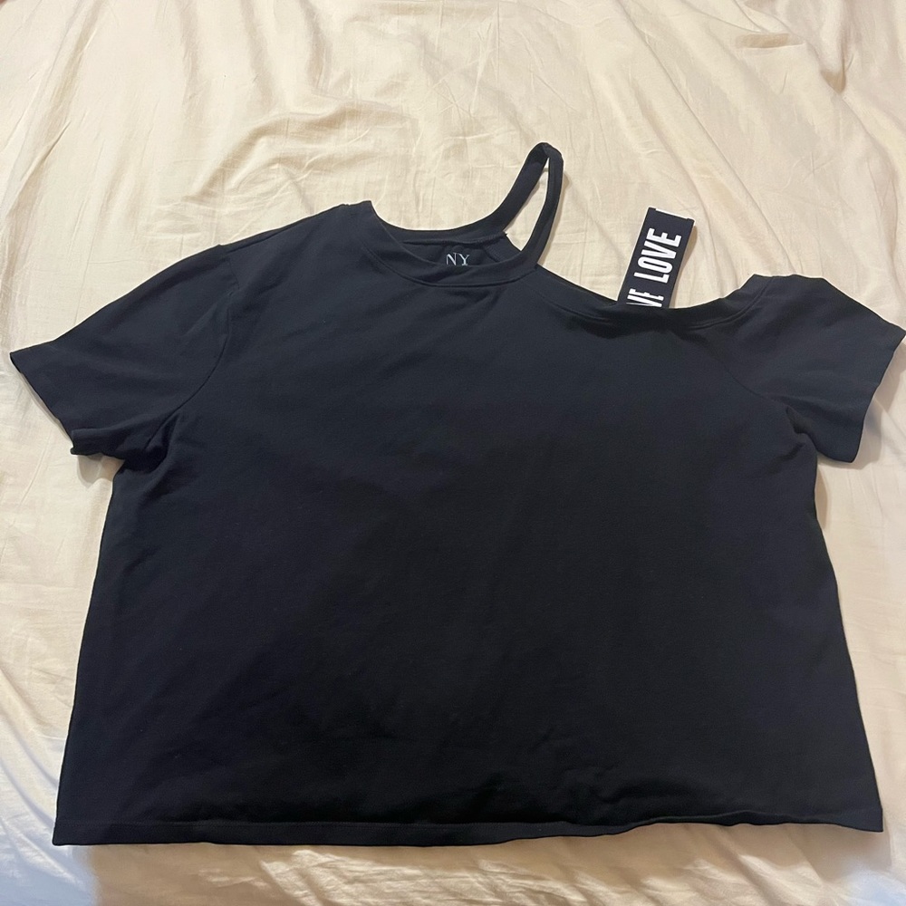 New York and company one shoulder cold shoulder top Size XXL